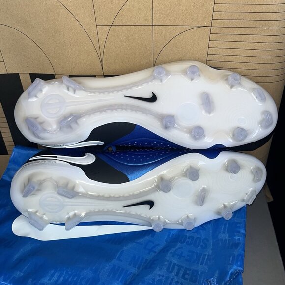 NEW Nike Legend 10 Elite FG Soccer Cleats Blue White DV4328-400 Size 10